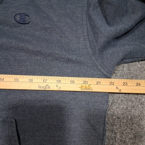 Vintage Champion Authentic Athletic Hoodie Faded Mens Size M Rare Blue 90s Retro - Picture 8 of 10